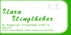 klara klinglheber business card